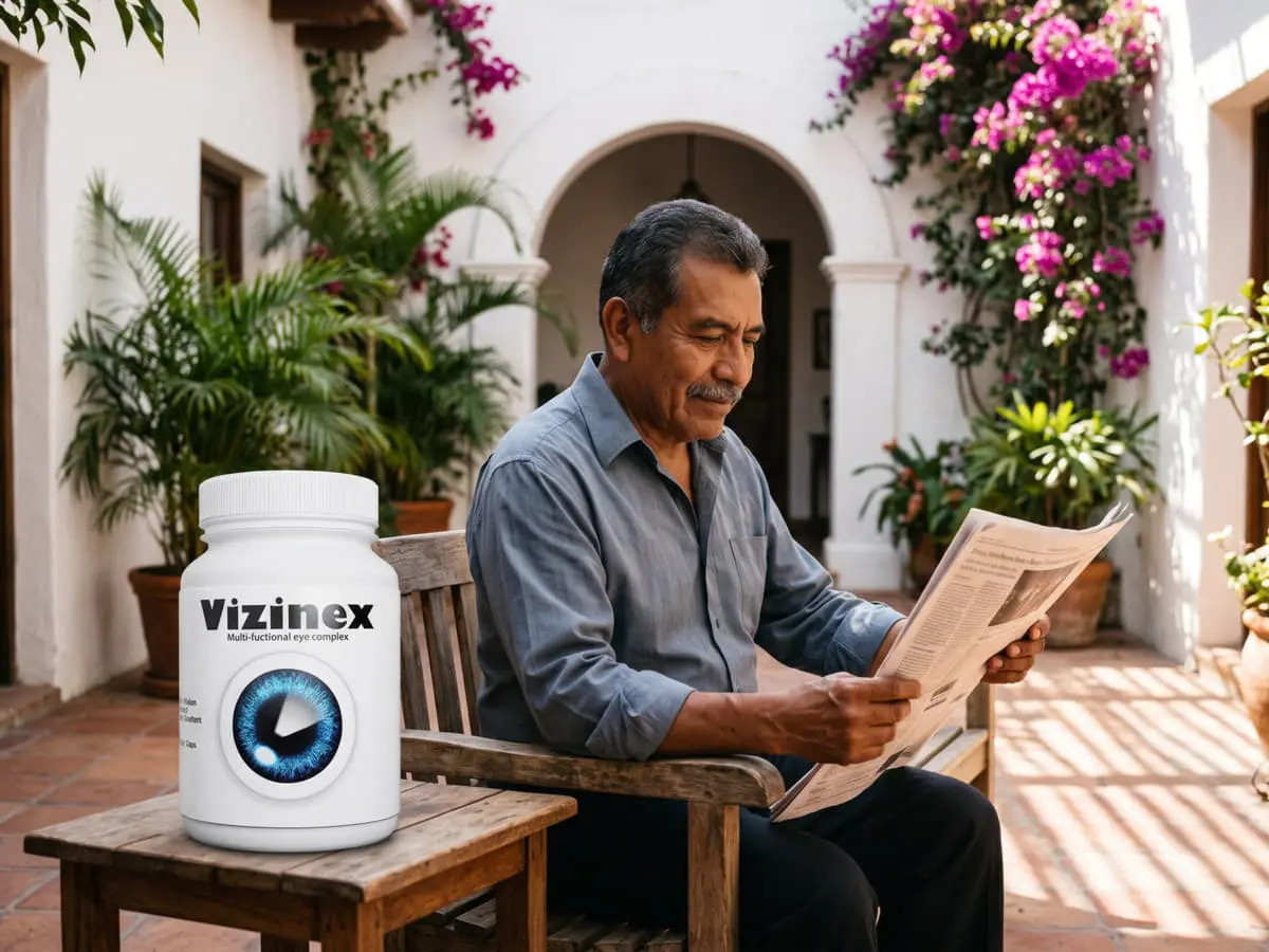 Vizinex México: hombre leyendo el periódico en un patio con Vizinex
