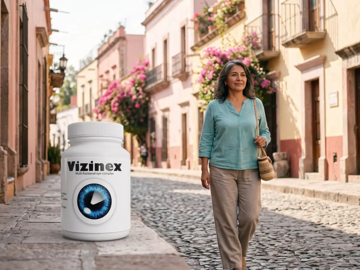 Vizinex México: mujer caminando por una calle colonial junto a Vizinex