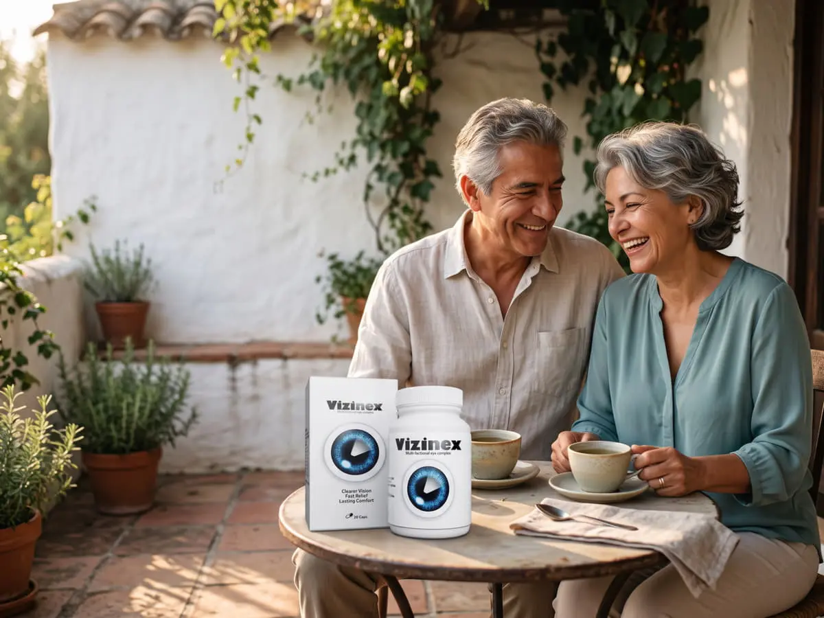 Vizinex México: pareja al atardecer con Vizinex en la mesa