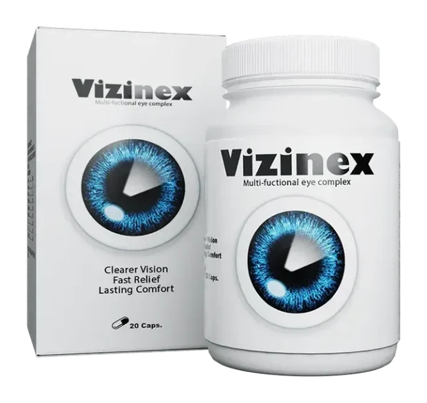 Vizinex México: frasco y caja de Vizinex, 20 cápsulas